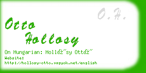 otto hollosy business card